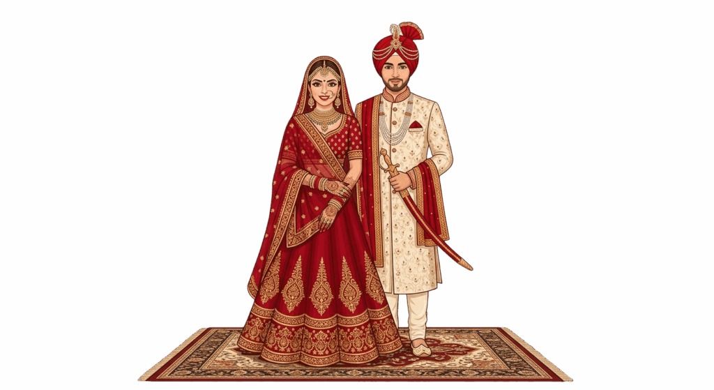 dulha dulhan wedding png indian bride groom transparent background hd image